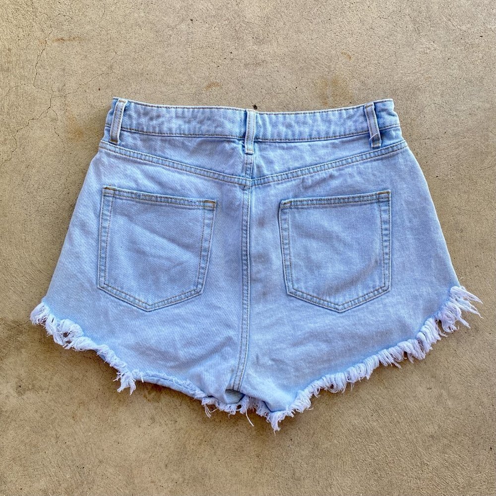 Wild Fable™ Frayed Hem High-Rise Jean Shorts - Picture 8 of 12